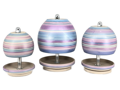 Teelichtlampe HP-TLO Kreativ HANDBEMALT Granit Blaue Lagune XXL 7 Teelichter