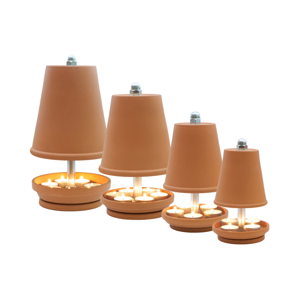 Elegance-4er Set, äußerst elegante Form aus makellosem Terrakotta Pur!