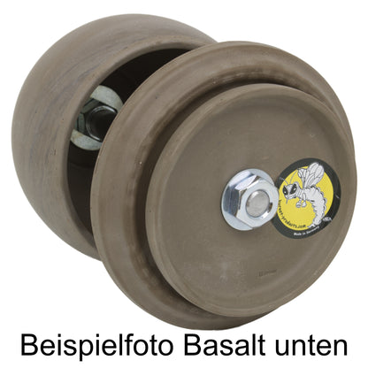 Teelichtlampen - Set "BASALT" in Kugelform, aus schwarzem Ton gebrannt!