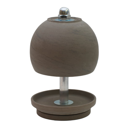 Teelichtlampen - Set "BASALT" in Kugelform, aus schwarzem Ton gebrannt!